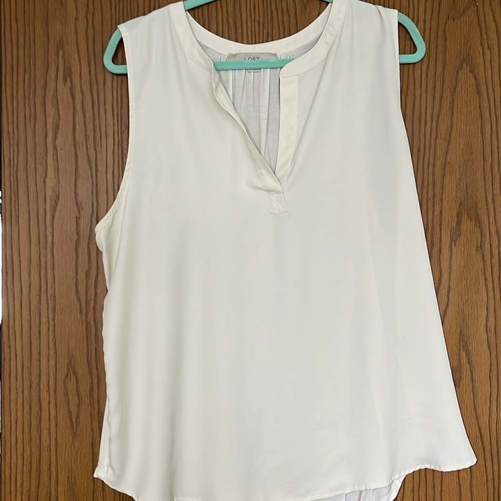 LOFT cream tank blouse
